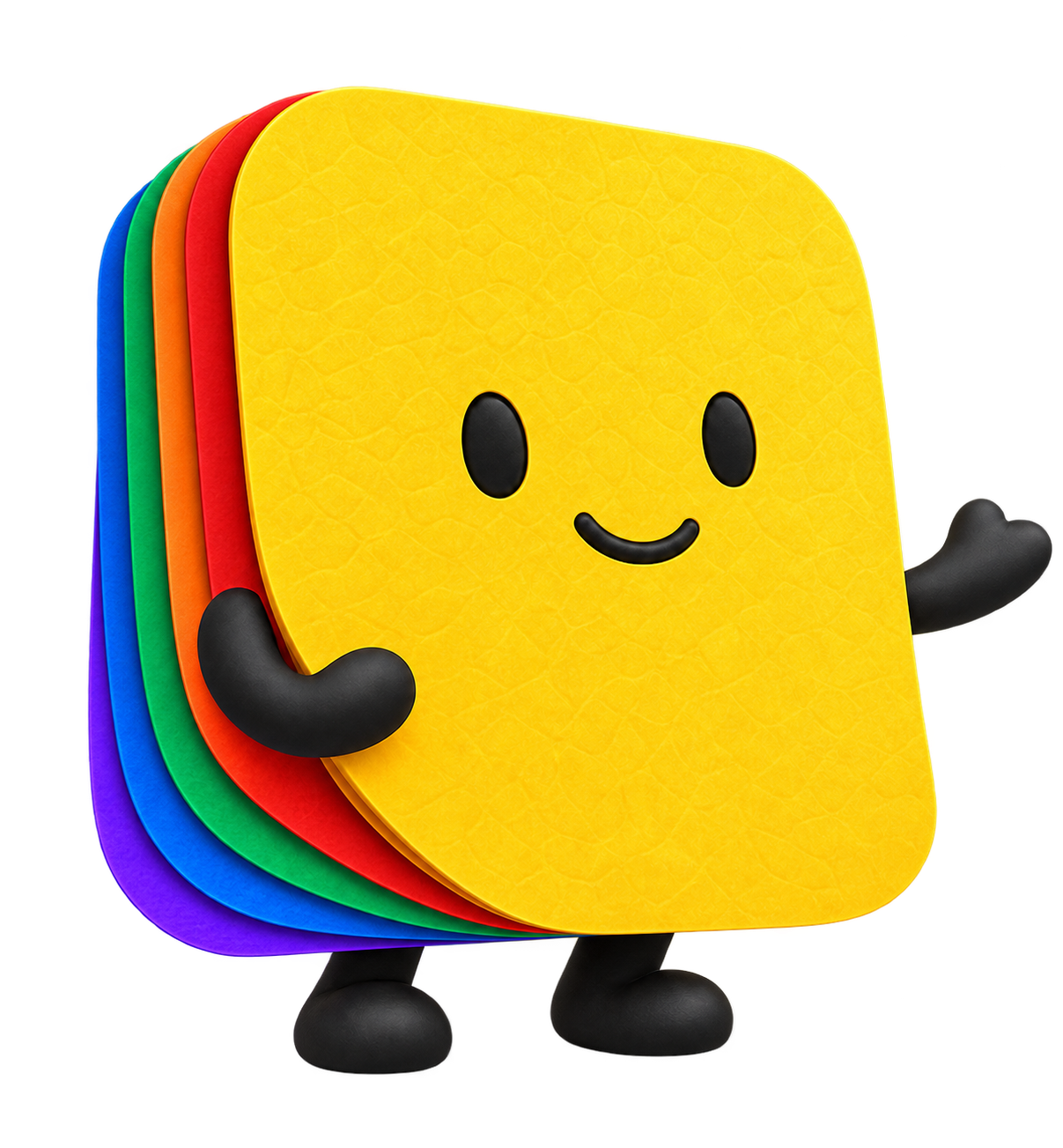 Pinloom mascot looking toward the message